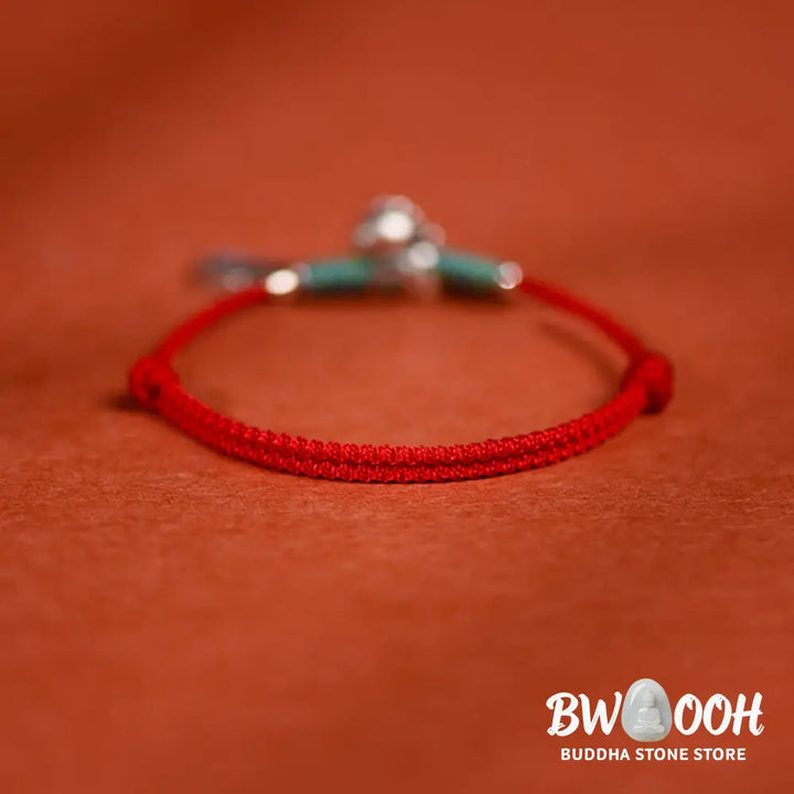 Buddha Stones 999 Sterling Silver Year Of The Horse 925 Sterling Silver Peace And Joy Charm String Braided Luck
