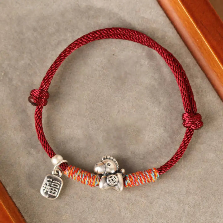 BWOOOH 999 Sterling Silver Year Of The Horse Fu Character