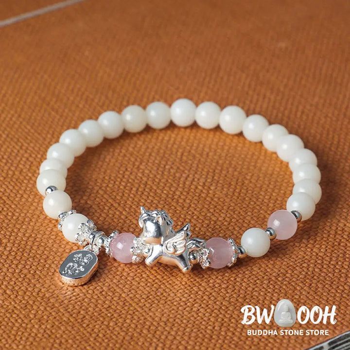 Buddha Stones 999 Sterling Silver Year Of The Horse Natural Black Obsidian Bodhi Seed Strength Bracelet - Bracelet
