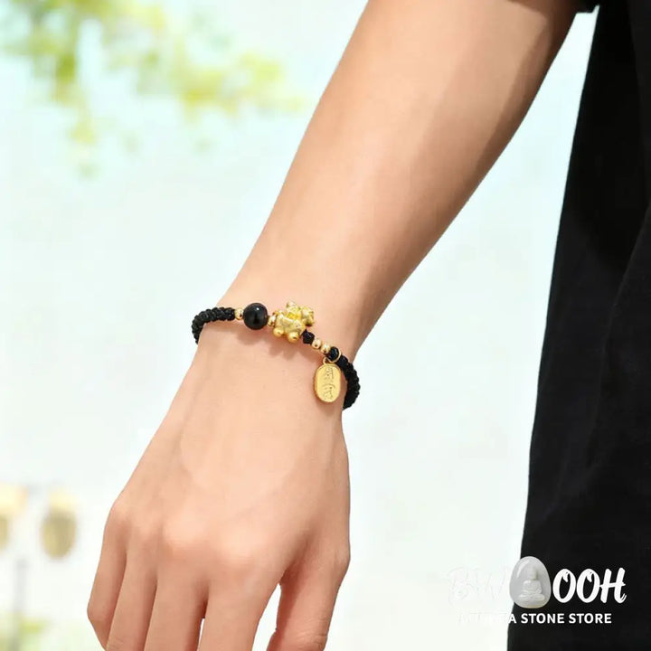 Buddha Stones 999 Sterling Silver Year Of The Horse Peaceful And Rich Success String Bracelet - Bracelet