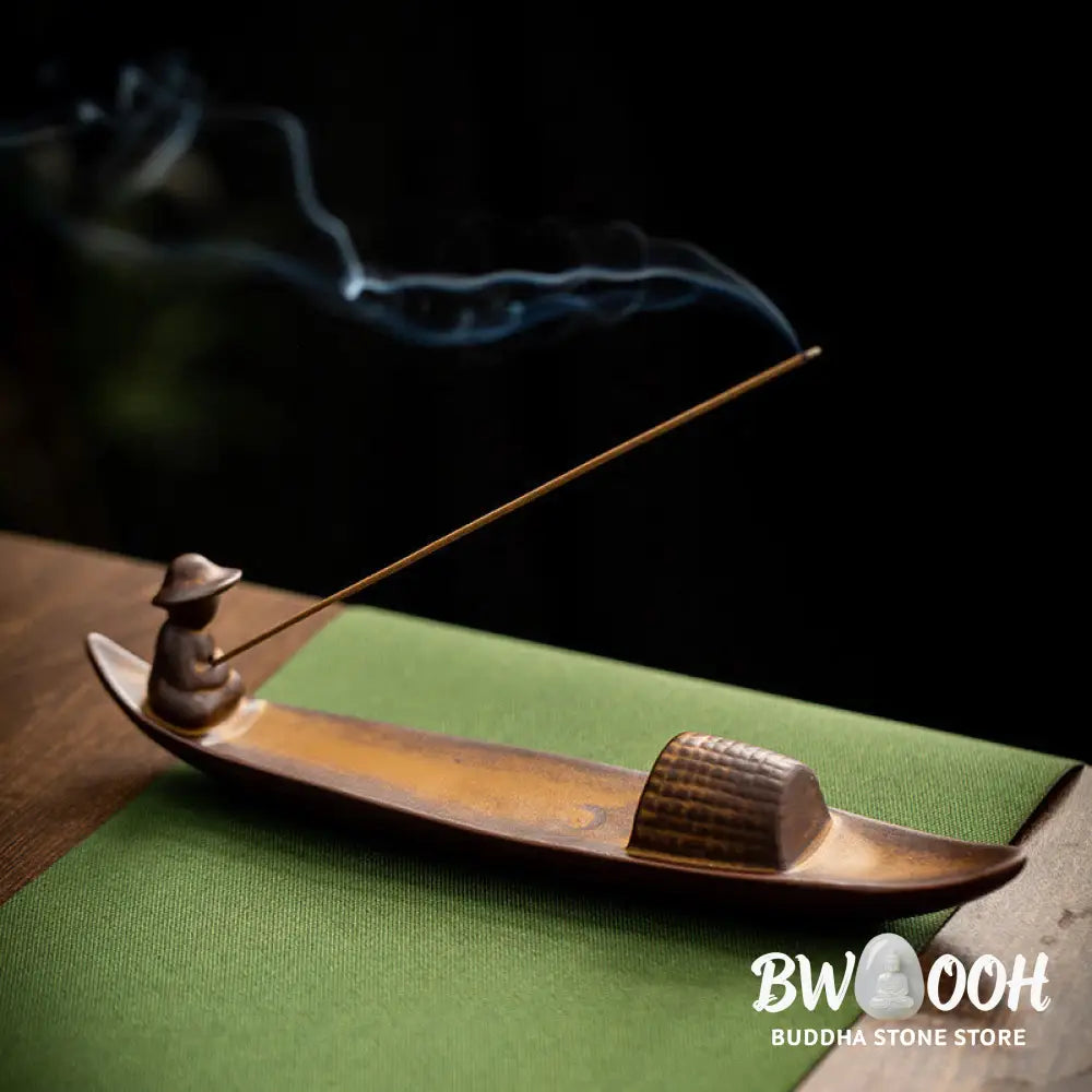 BWOOOH A Lonely Fisherman Afloat Ceramic Healing Incense Burner - Lonely Fisherman Afloat Incense Burner