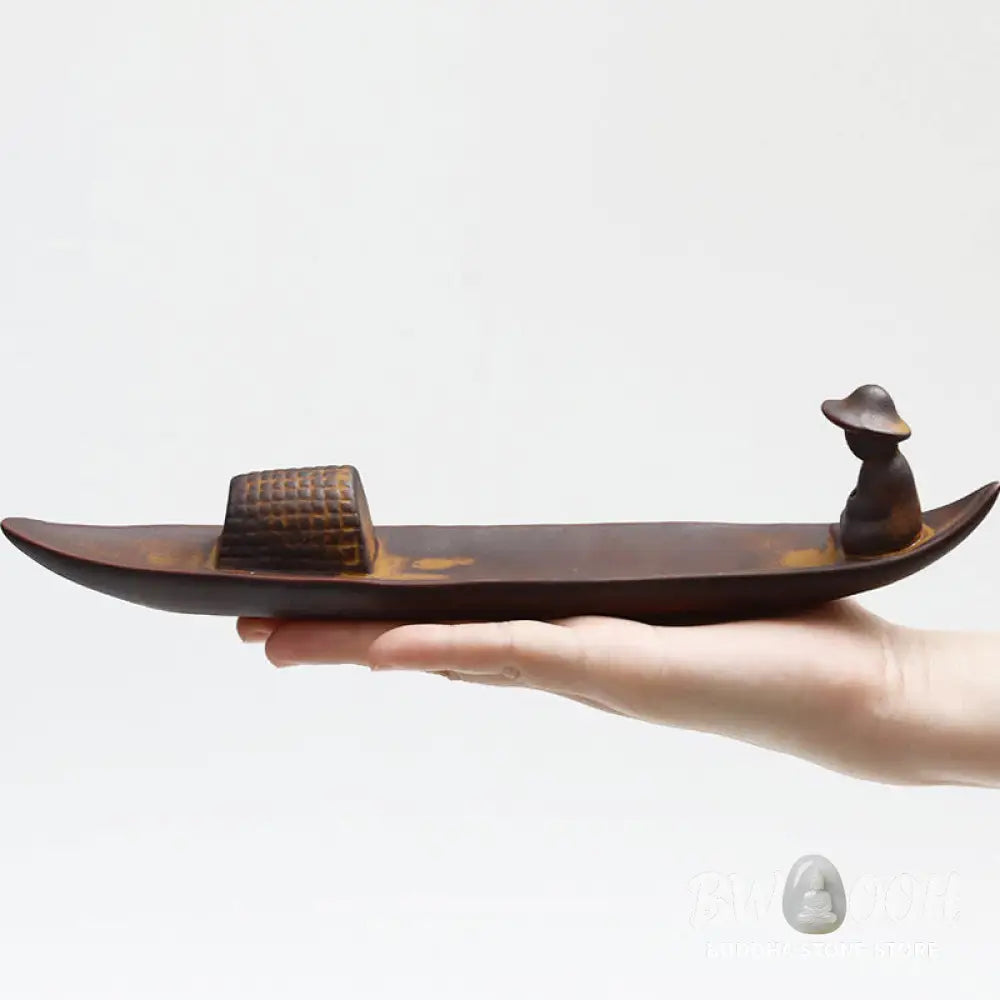 BWOOOH A Lonely Fisherman Afloat Ceramic Healing Incense Burner - Lonely Fisherman Afloat Incense Burner