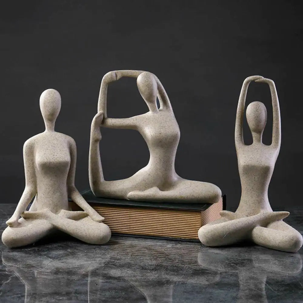 BWOOOH resin Buddha statue - Abstract Yoga Meditating Exercise R