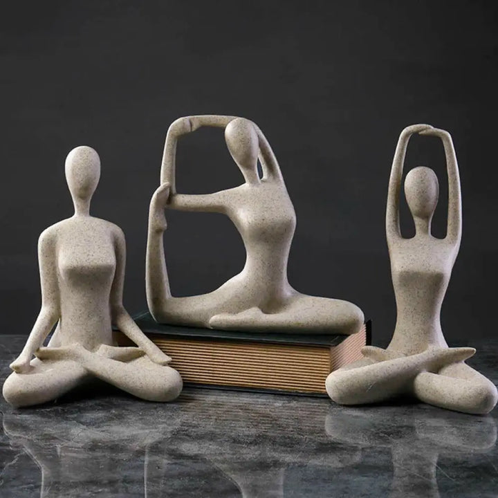 BWOOOH resin Buddha statue - Abstract Yoga Meditating Exercise R