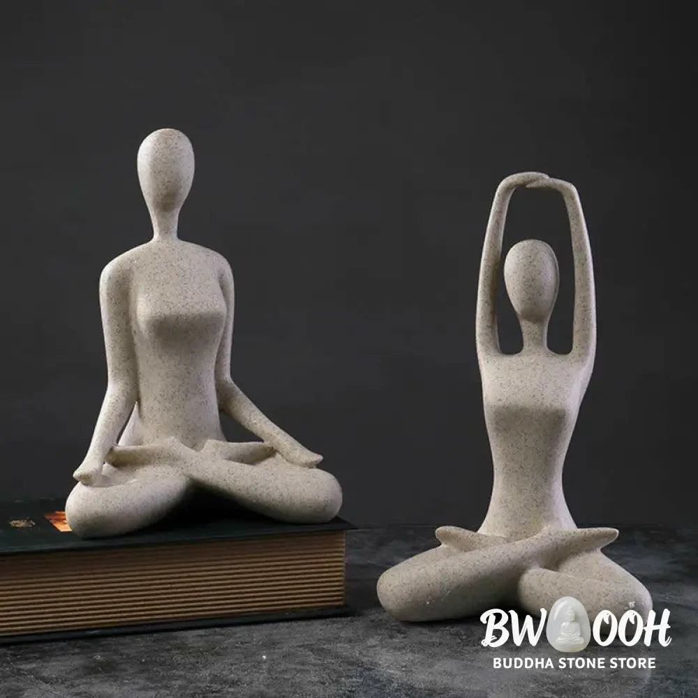 BWOOOH resin Buddha statue - Abstract Yoga Meditating Exercise R