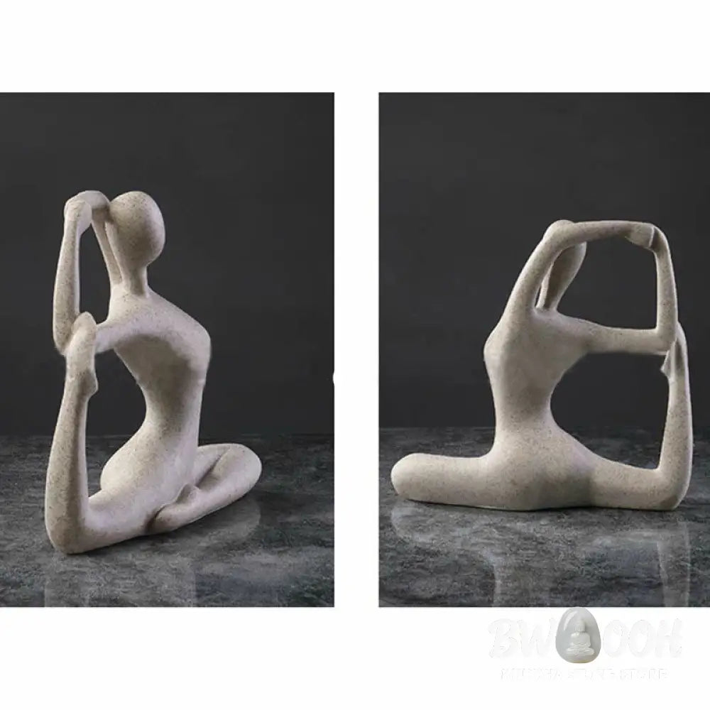 BWOOOH resin Buddha statue - Abstract Yoga Meditating Exercise R