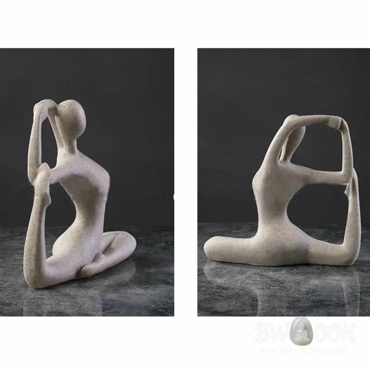 BWOOOH resin Buddha statue - Abstract Yoga Meditating Exercise R
