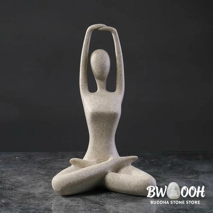 BWOOOH resin Buddha statue - Abstract Yoga Meditating Exercise R