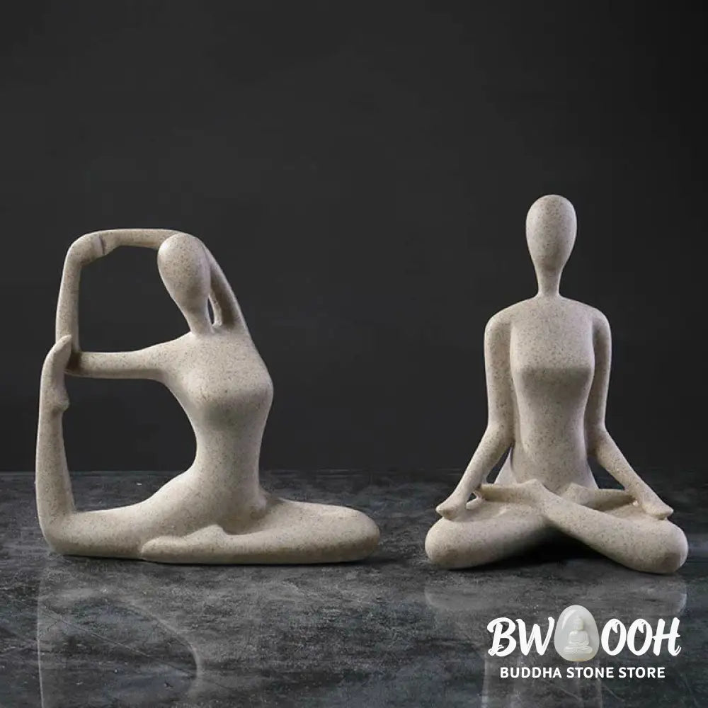 BWOOOH resin Buddha statue - Abstract Yoga Meditating Exercise R