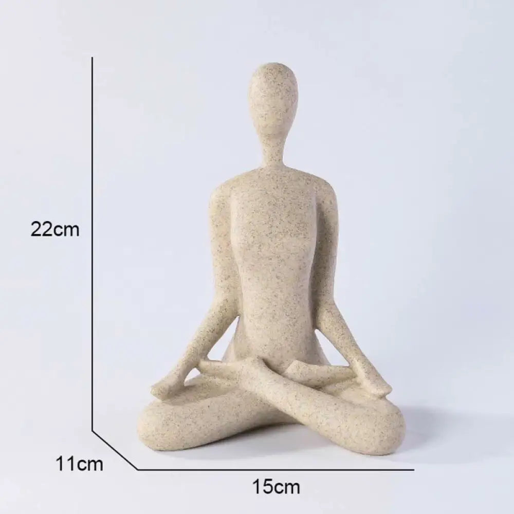 BWOOOH resin Buddha statue - Abstract Yoga Meditating Exercise R