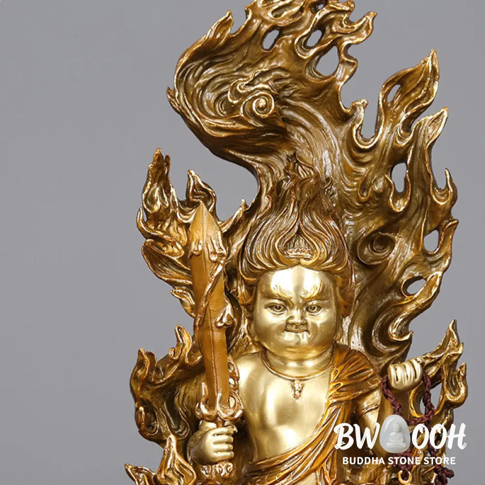 BWOOOH copper Buddha statue - Acalanatha Buddha Figurine Serenity