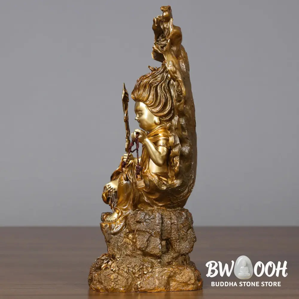 BWOOOH copper Buddha statue - Acalanatha Buddha Figurine Serenity