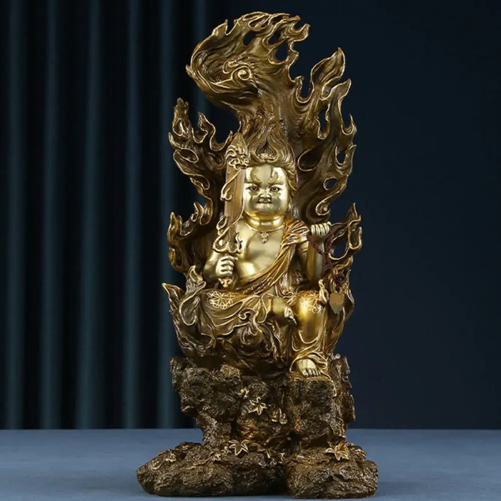 BWOOOH copper Buddha statue - Acalanatha Buddha Figurine Serenity