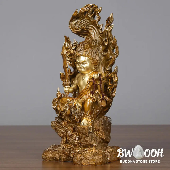 BWOOOH copper Buddha statue - Acalanatha Buddha Figurine Serenity