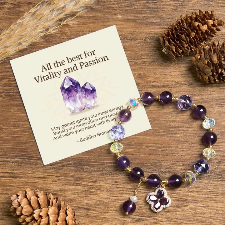 BWOOOH "All the best for Calm and Wisdom" Amethyst Flower