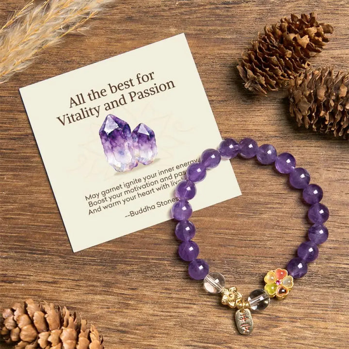 BWOOOH "All the best for Calm and Wisdom" Amethyst Safe B