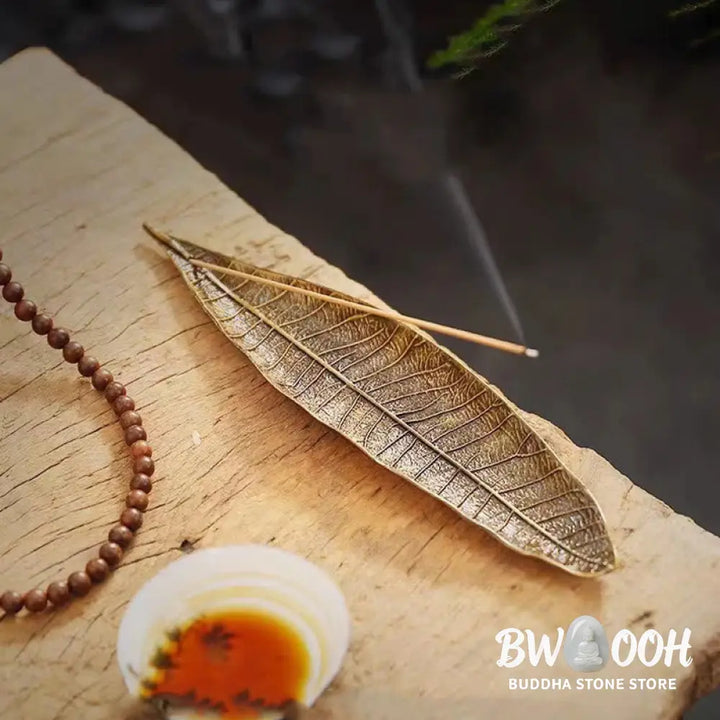 BWOOOH handcrafted incense burner - Alloy Oriental Leaf Healing Incense