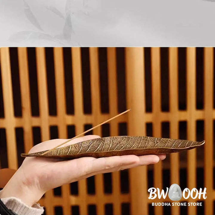 BWOOOH handcrafted incense burner - Alloy Oriental Leaf Healing Incense