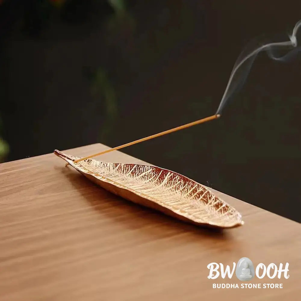 BWOOOH handcrafted incense burner - Alloy Oriental Leaf Healing Incense