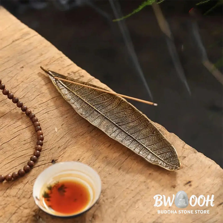 BWOOOH handcrafted incense burner - Alloy Oriental Leaf Healing Incense
