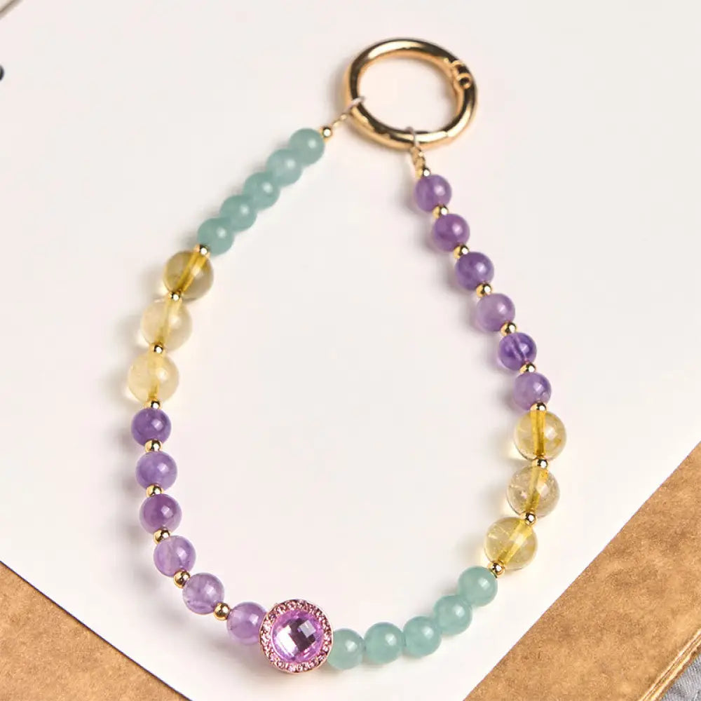 BWOOOH Amethyst Green Aventurine Spiritual Awareness Key 