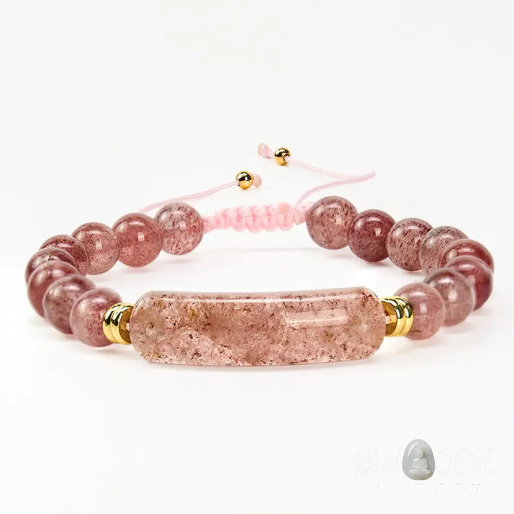 Buddha Stones Amethyst Green Aventurine Tiger Eye Strawberry Quartz Positive Transformation Bracelet - Bracelet