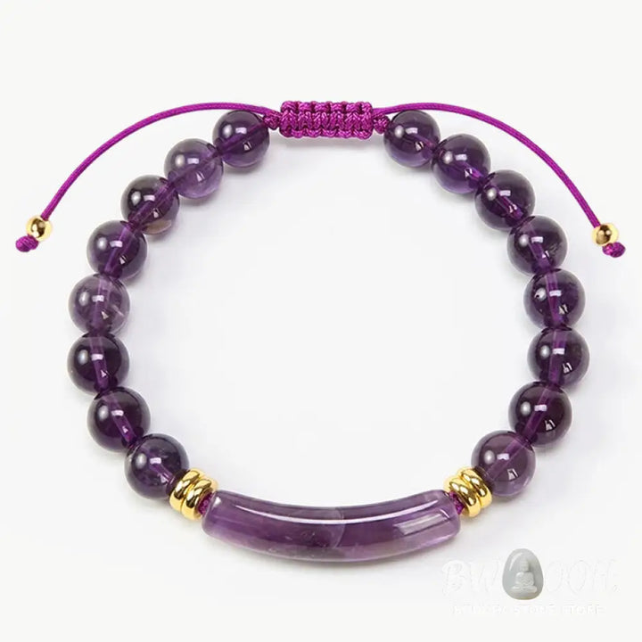 Buddha Stones Amethyst Green Aventurine Tiger Eye Strawberry Quartz Positive Transformation Bracelet - Bracelet