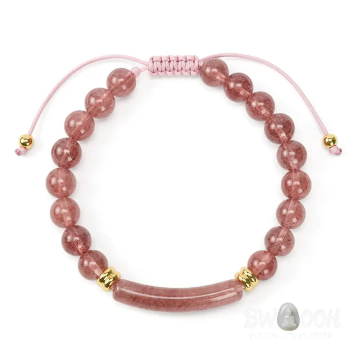 Buddha Stones Amethyst Green Aventurine Tiger Eye Strawberry Quartz Positive Transformation Bracelet - Bracelet