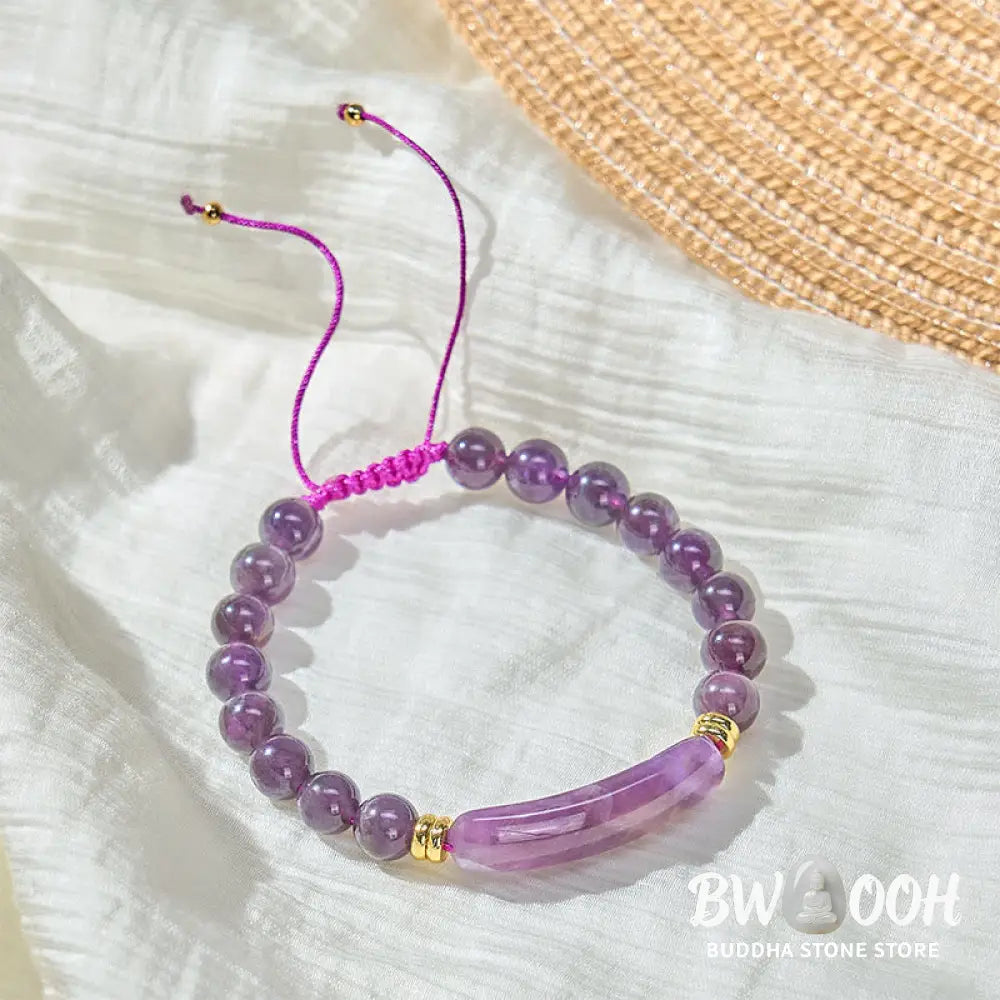 Buddha Stones Amethyst Green Aventurine Tiger Eye Strawberry Quartz Positive Transformation Bracelet - Bracelet