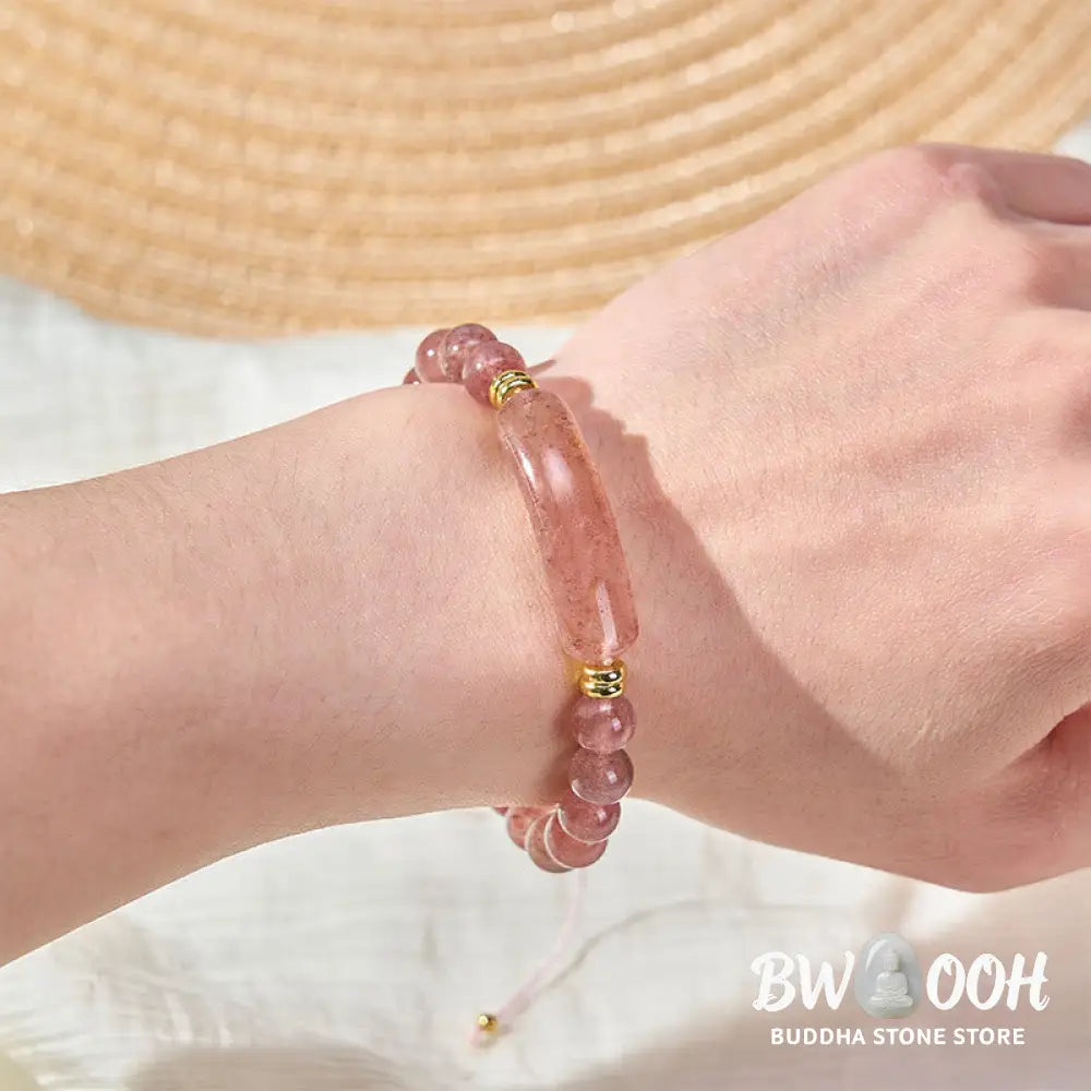 Buddha Stones Amethyst Green Aventurine Tiger Eye Strawberry Quartz Positive Transformation Bracelet - Bracelet