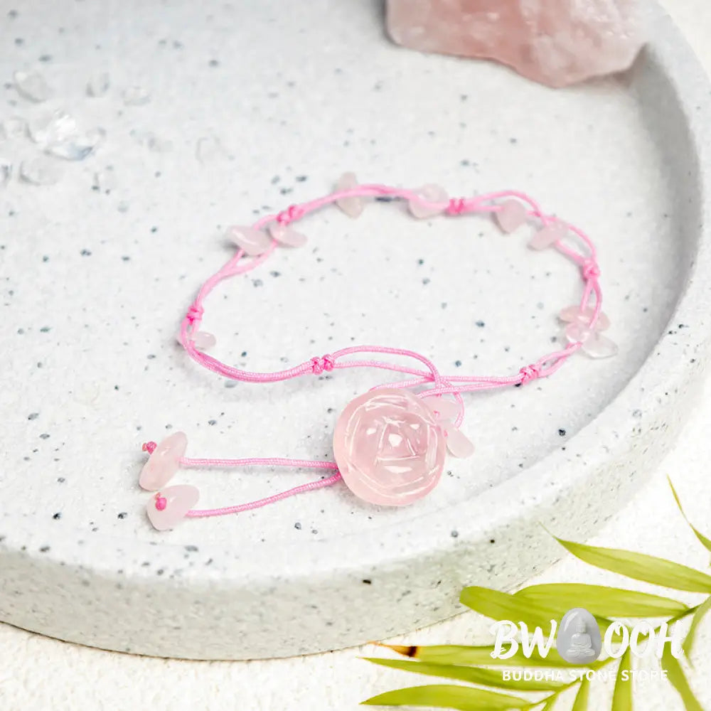 Buddha Stones Amethyst Pink Crystal Green Aventurine Rose Inner Peace Healing Anklet - Anklet
