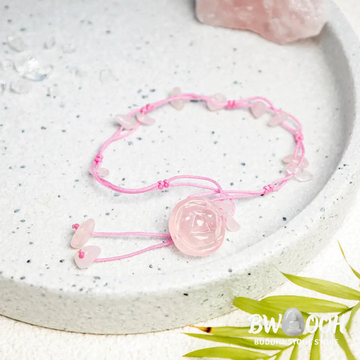 Buddha Stones Amethyst Pink Crystal Green Aventurine Rose Inner Peace Healing Anklet - Anklet