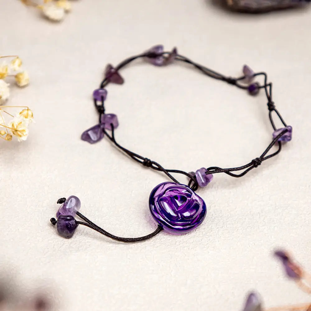 BWOOOH Amethyst Pink Crystal Green Aventurine Rose Inner 