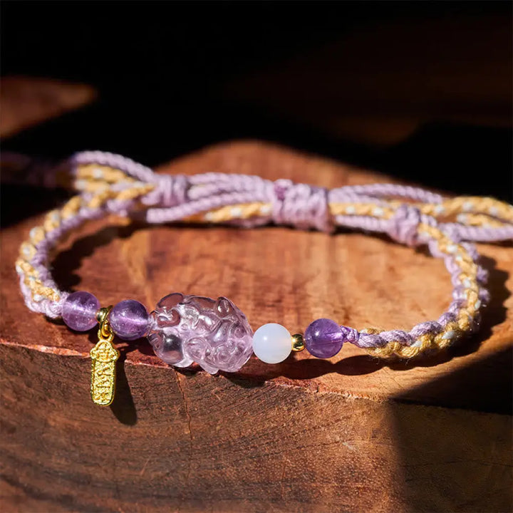 BWOOOH Amethyst Pixiu Balance Lucky Bracelet