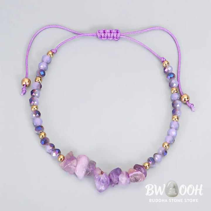 Buddha Stones Amethyst Purify Knit Bracelet - Bracelet