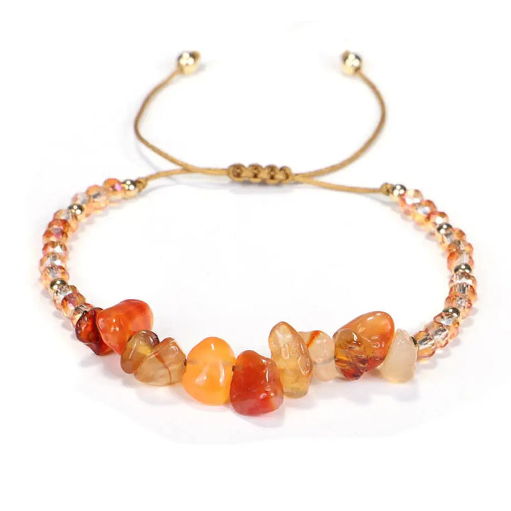Buddha Stones Amethyst Purify Knit Bracelet - Citrine - Bracelet