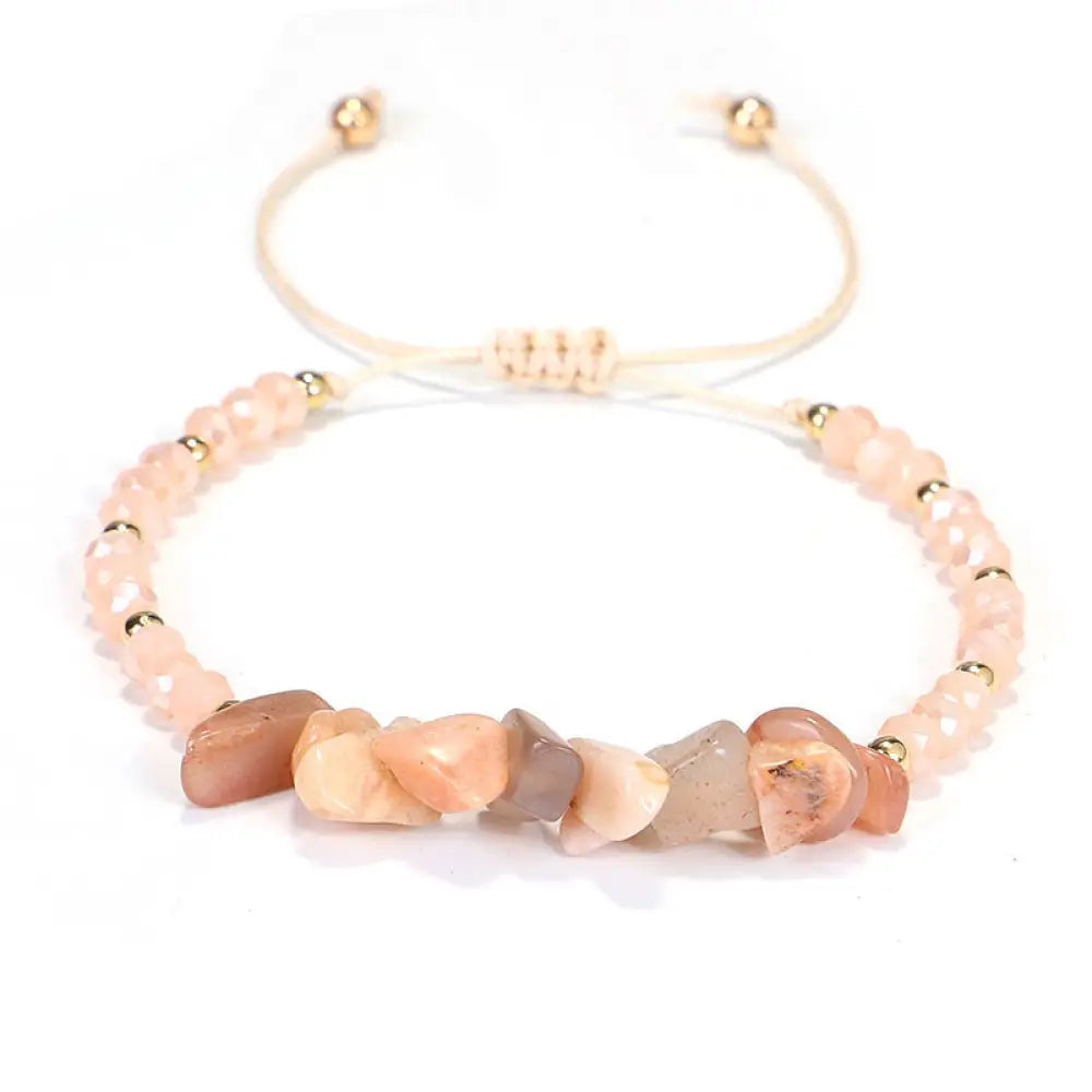 Buddha Stones Amethyst Purify Knit Bracelet - Pink Crystal - Bracelet