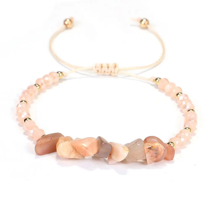 Buddha Stones Amethyst Purify Knit Bracelet - Pink Crystal - Bracelet