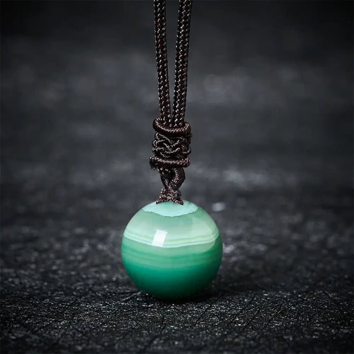 Buddha Stones Amethyst Yellow Agate Various Agate Pink Crystal Lazurite Lapis Lazuli Balance Necklace Pendant - BWOOOH
