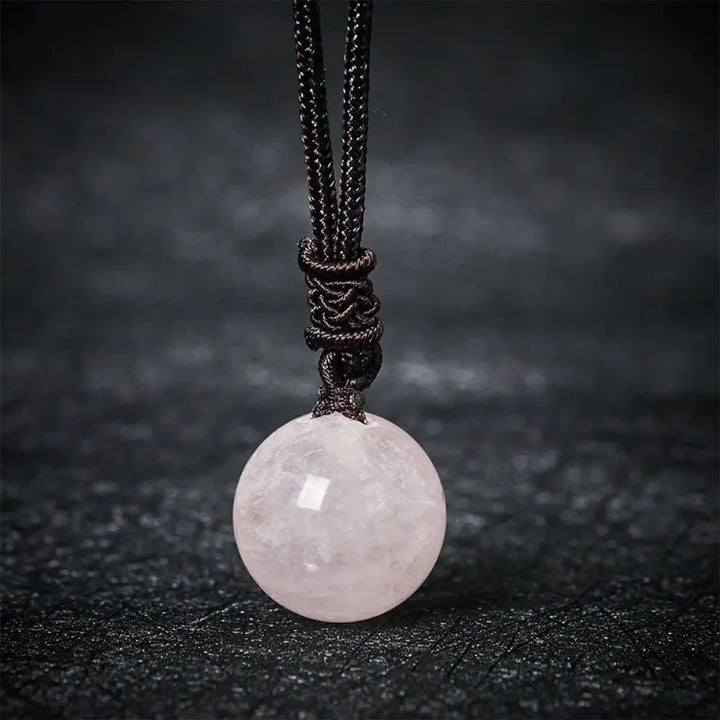 Buddha Stones Amethyst Yellow Agate Various Agate Pink Crystal Lazurite Lapis Lazuli Balance Necklace Pendant - BWOOOH