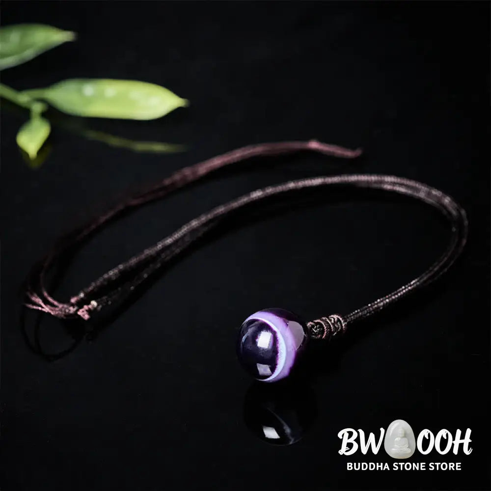 Buddha Stones Amethyst Yellow Agate Various Agate Pink Crystal Lazurite Lapis Lazuli Balance Necklace Pendant - BWOOOH