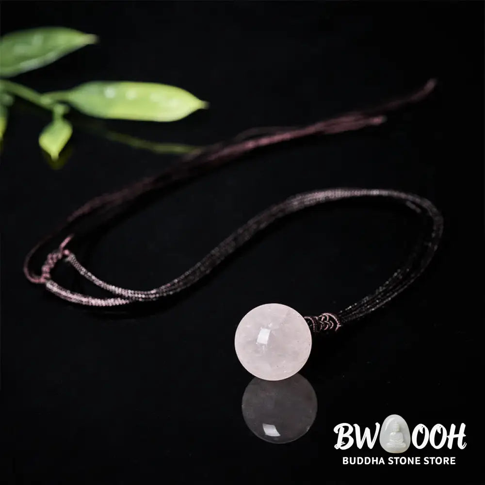 Buddha Stones Amethyst Yellow Agate Various Agate Pink Crystal Lazurite Lapis Lazuli Balance Necklace Pendant - BWOOOH