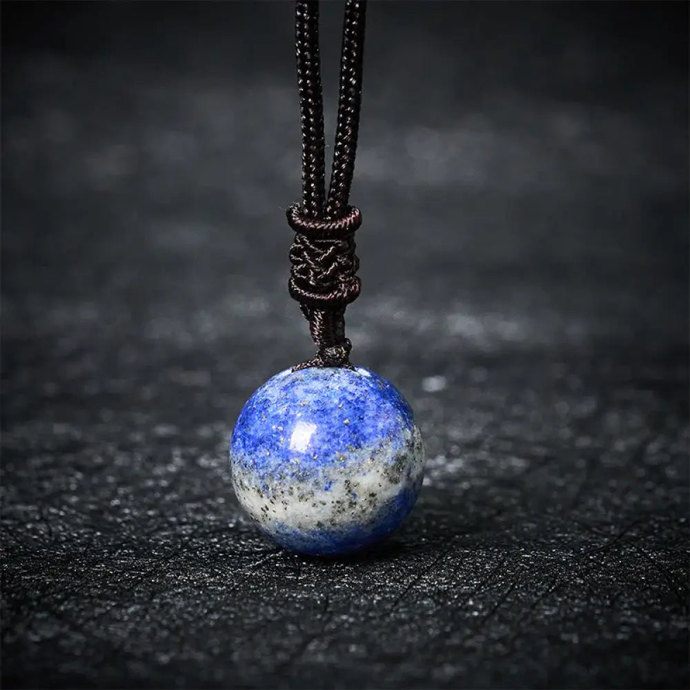 Buddha Stones Amethyst Yellow Agate Various Agate Pink Crystal Lazurite Lapis Lazuli Balance Necklace Pendant - BWOOOH