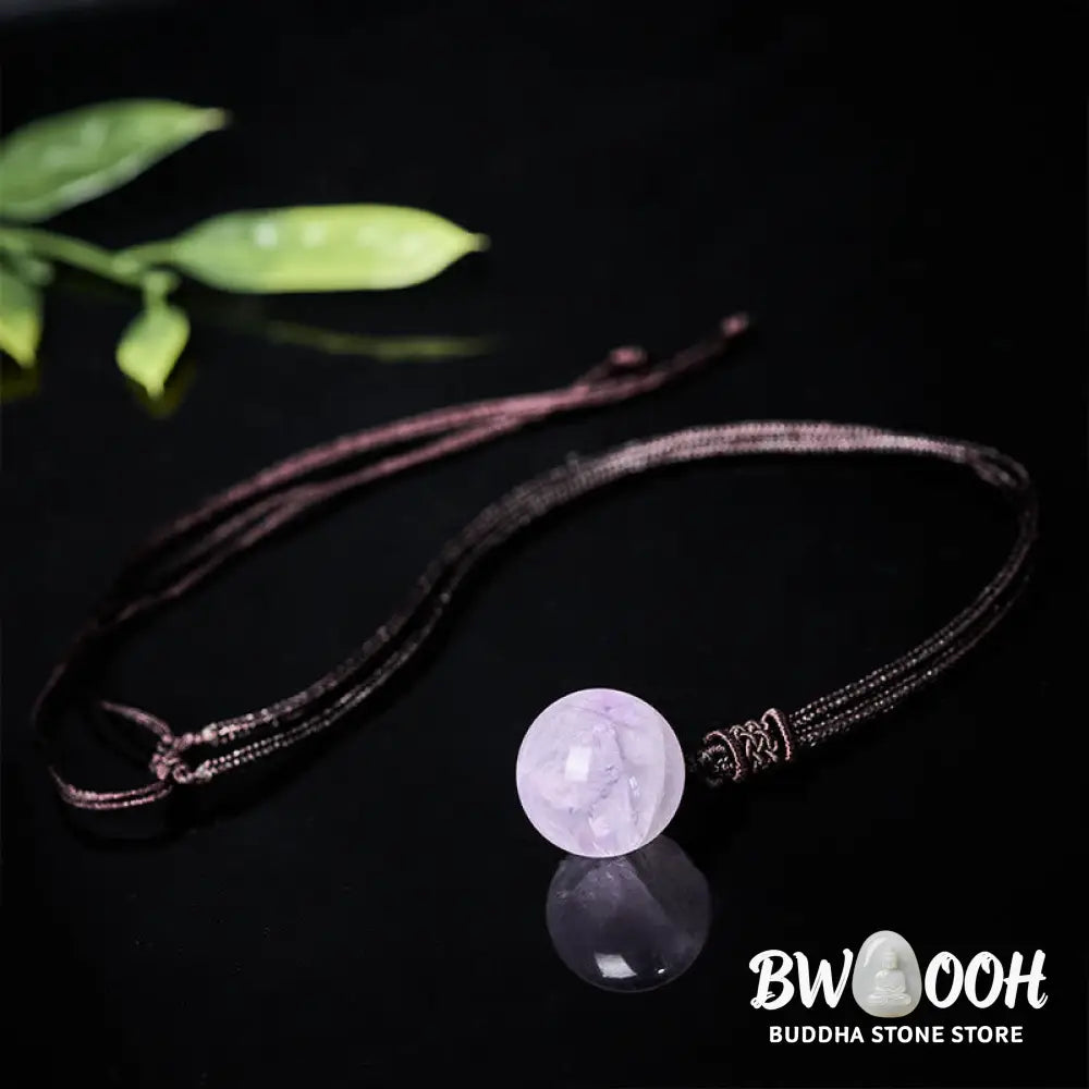Buddha Stones Amethyst Yellow Agate Various Agate Pink Crystal Lazurite Lapis Lazuli Balance Necklace Pendant - BWOOOH