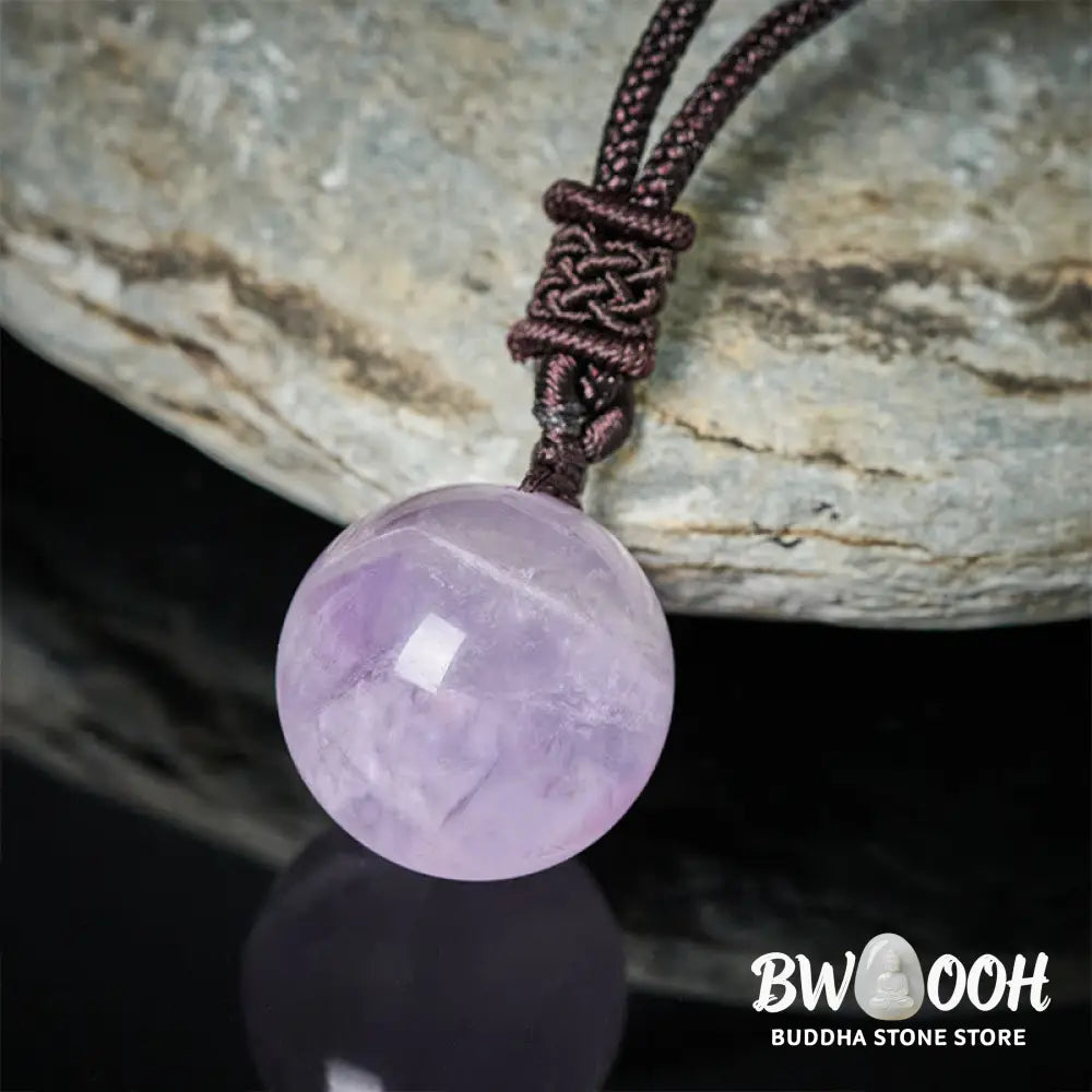 Buddha Stones Amethyst Yellow Agate Various Agate Pink Crystal Lazurite Lapis Lazuli Balance Necklace Pendant - BWOOOH