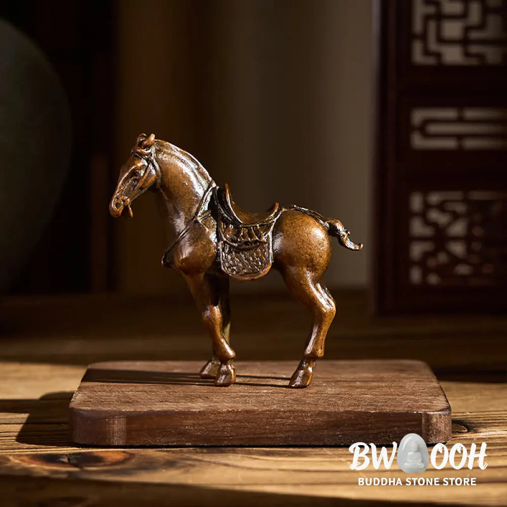 Buddha Stones Ancient Year of the Horse Alloy Home Decoration 7.5*2.6*7 cm - Horse 7.5*2.6*7 cm - Decorations