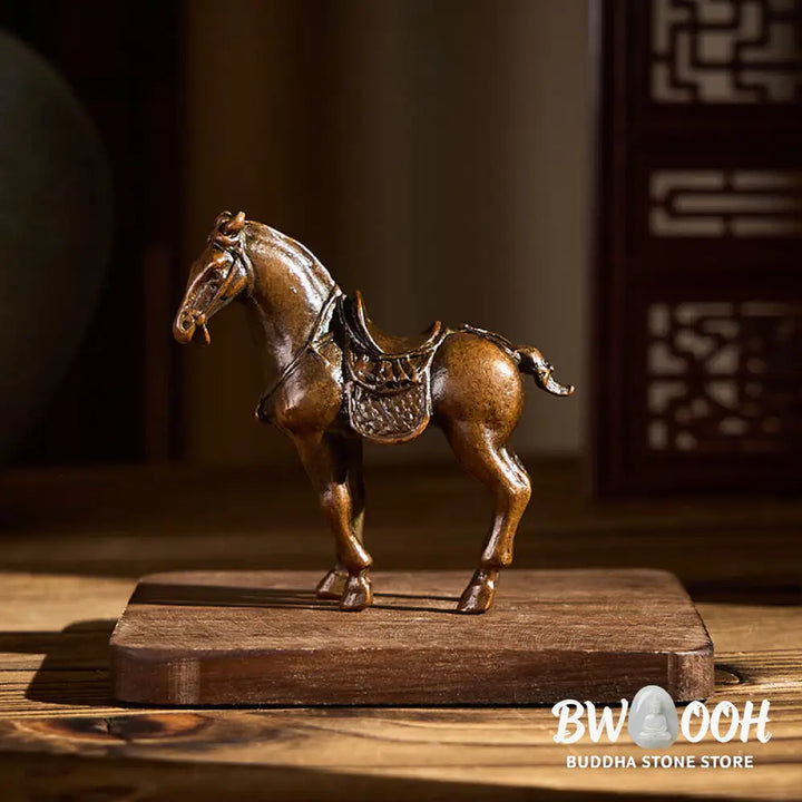 Buddha Stones Ancient Year of the Horse Alloy Home Decoration 7.5*2.6*7 cm - Horse 7.5*2.6*7 cm - Decorations