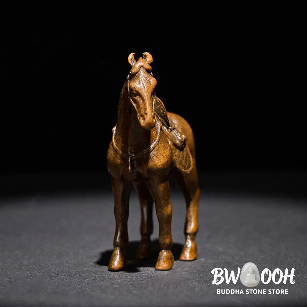 Buddha Stones Ancient Year of the Horse Alloy Home Decoration 7.5*2.6*7 cm - Horse 7.5*2.6*7 cm - Decorations