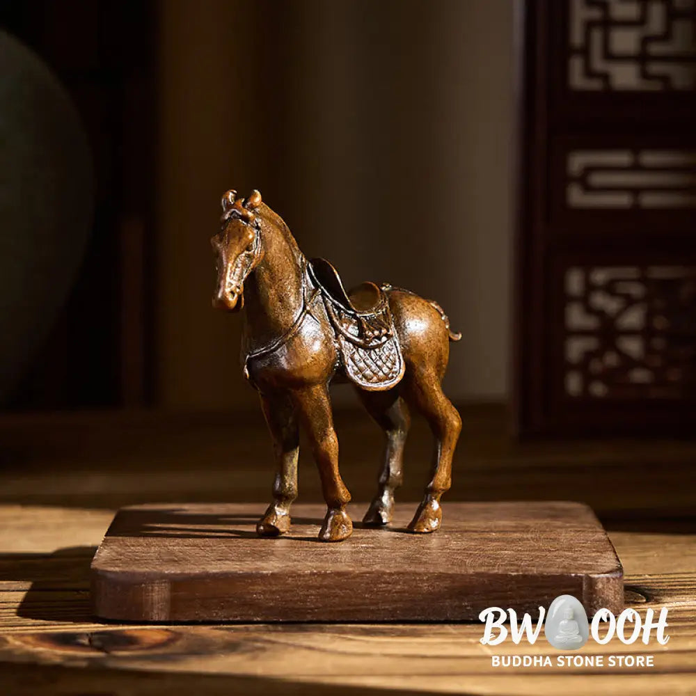 Buddha Stones Ancient Year of the Horse Alloy Home Decoration 7.5*2.6*7 cm - Horse 7.5*2.6*7 cm - Decorations