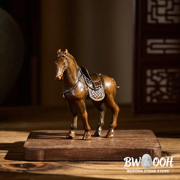 Buddha Stones Ancient Year of the Horse Alloy Home Decoration 7.5*2.6*7 cm - Horse 7.5*2.6*7 cm - Decorations